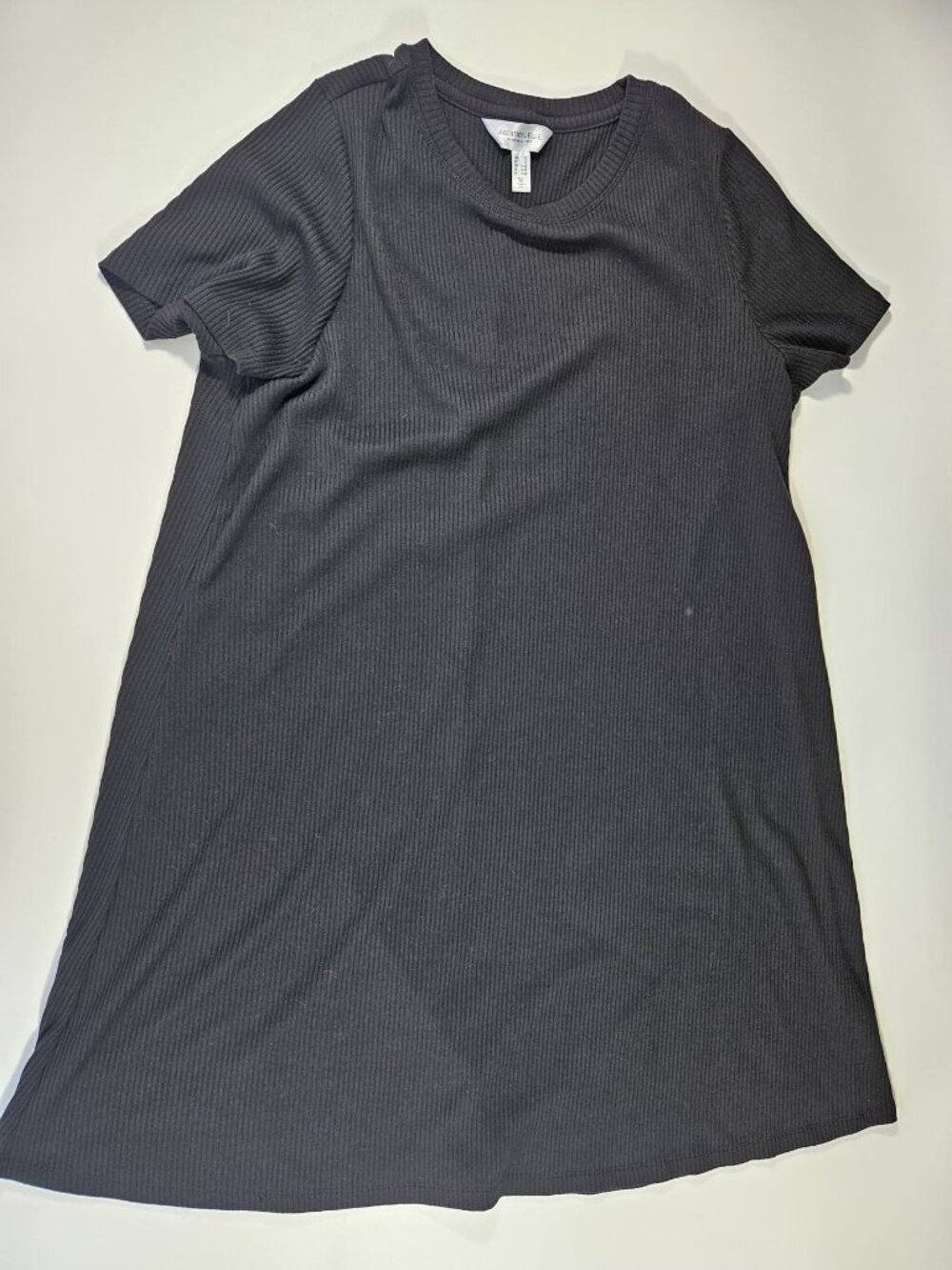 Addition Elle Ribbed Short Sleeve Swing Tunic Black – 3X - Picture 2 of 4